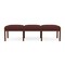 Lesro Lenox Wood 3 Seat Bench Wood Frame, Walnut, RF Nebbiolo Upholstery LW3001 - alternate 1